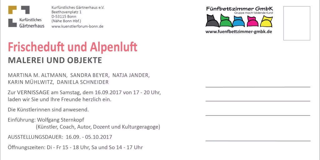 Einladungsdetails Frischeduft und Alpenluft, Malerei und Objekte